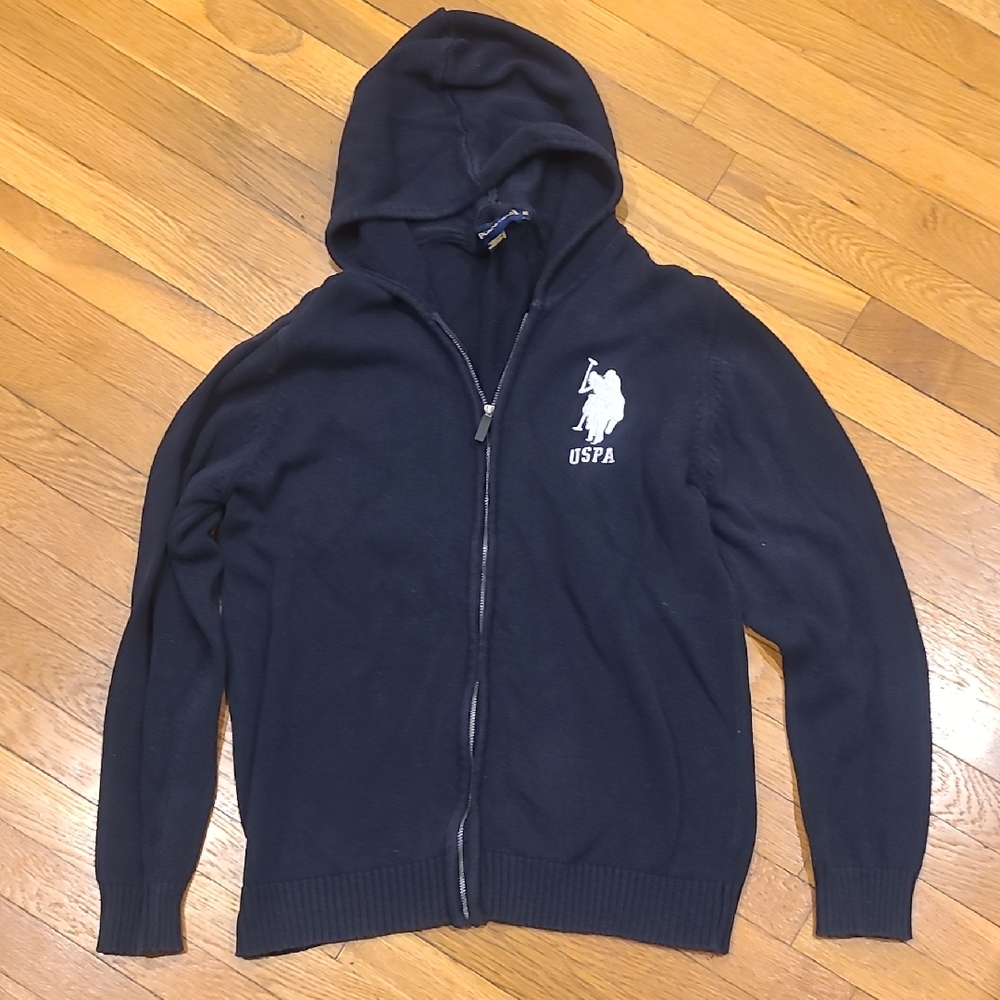 U.S. Polo Assn. Men's Navy Blue Zip-Up Sweater